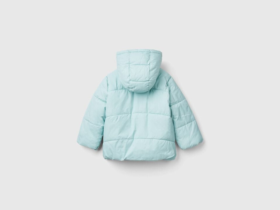 wattierte jacke mit kapuze