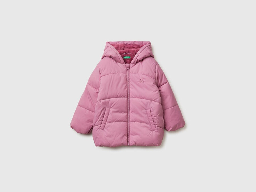 wattierte jacke mit kapuze