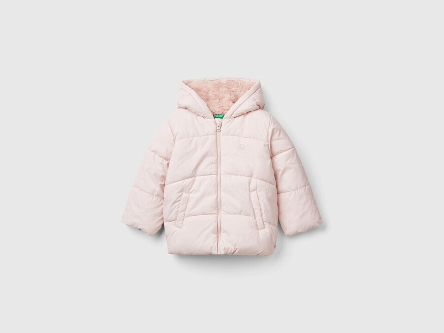 wattierte jacke mit kapuze