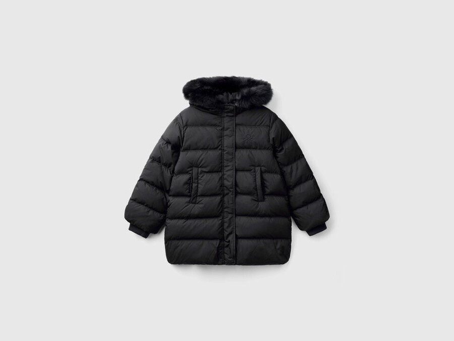 rain defender daunenjacke mit abnehmbarer kapuze