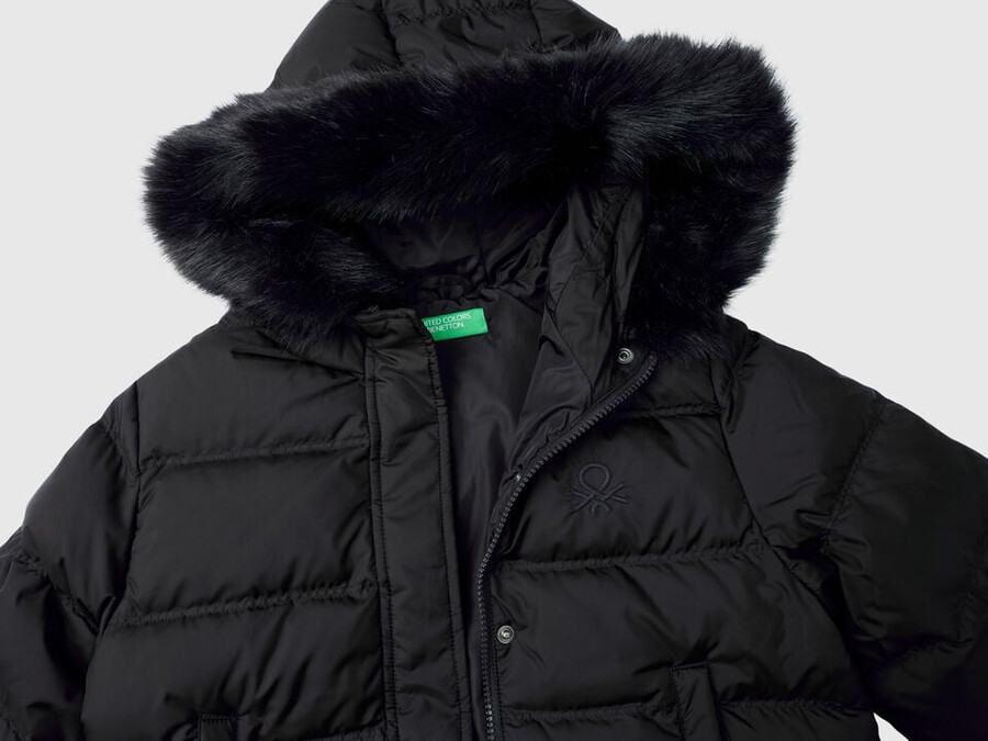 rain defender daunenjacke mit abnehmbarer kapuze