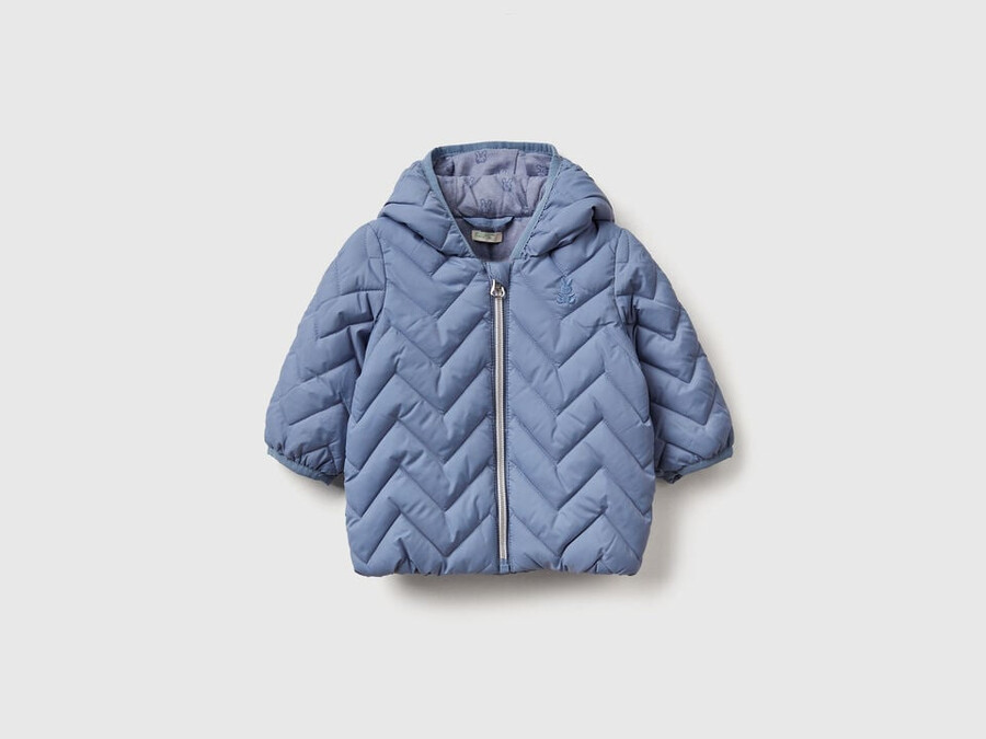 wattierte daunenjacke mit ohrenklappen