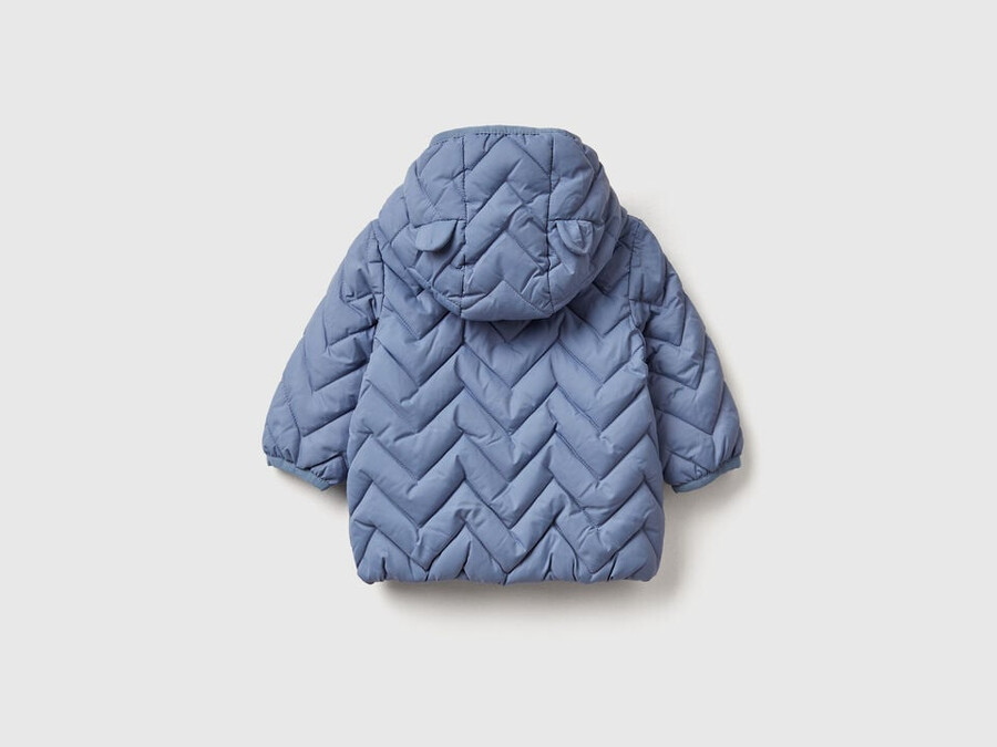 wattierte daunenjacke mit ohrenklappen