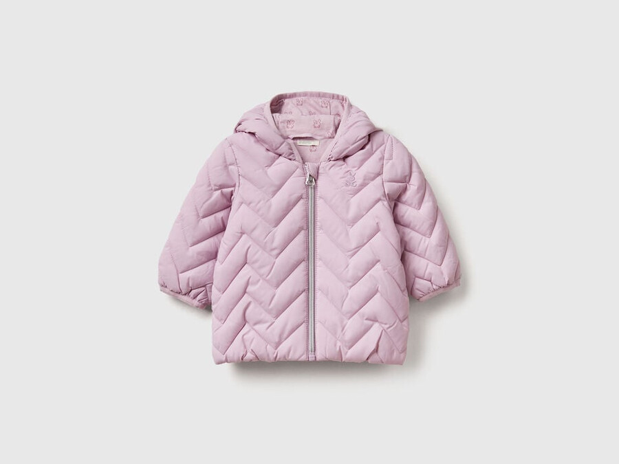 wattierte daunenjacke mit ohrenklappen