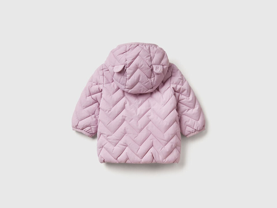 wattierte daunenjacke mit ohrenklappen