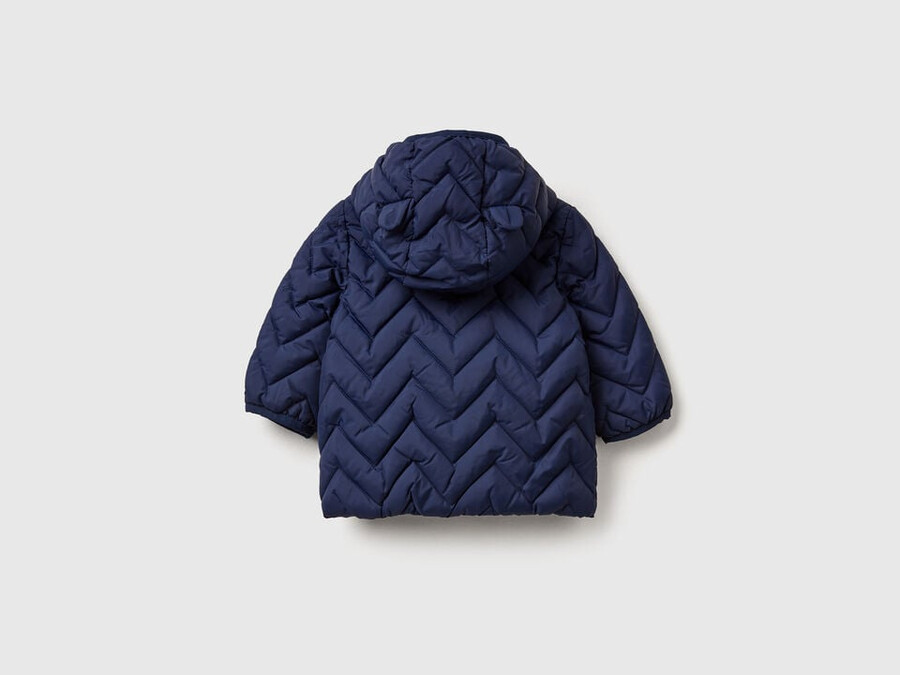 wattierte daunenjacke mit ohrenklappen